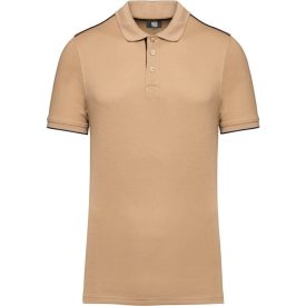 WK galléros póló Contrasting Day To Day 220 camel-fekete