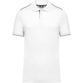   WK galléros póló Contrasting Day To Day 220 fehér-tengerkék