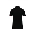 WK női galléros póló Contrasting Day To Day 220 fekete-piros