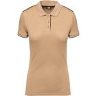 WK női galléros póló Contrasting Day To Day 220 camel-fekete