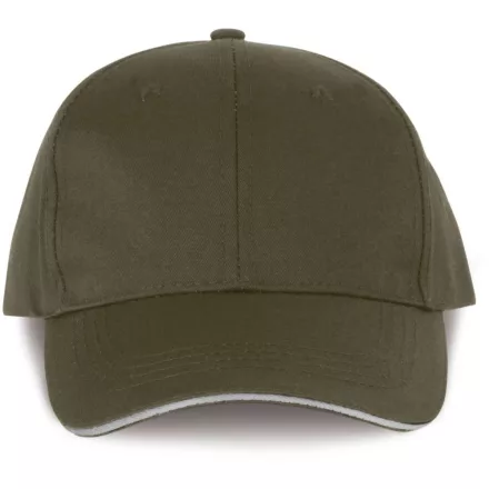 WK baseball sapka Oekotex Certified 6P khaki - világos szürke