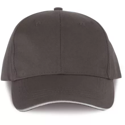 WK baseball sapka Oekotex Certified 6P acélszürke - világos szürke